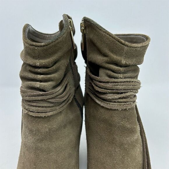 Jessica Simpson Women's Gray Ankle Booties Size 9 Fringe Tassel Block Heel - Picture 6 of 15